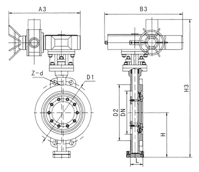 對夾式陶瓷蝶閥結(jié)構(gòu)圖 對夾式陶瓷蝶閥結(jié)構(gòu)圖